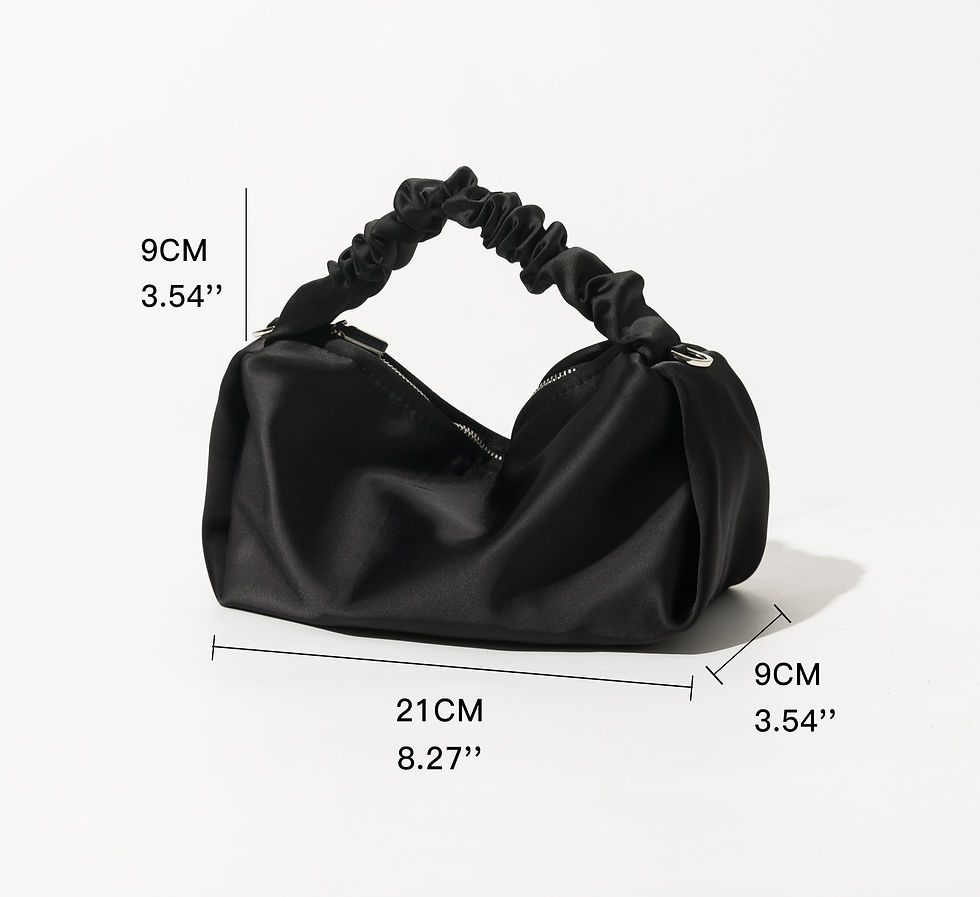 Miniaturbild: Satin Halbmondtasche