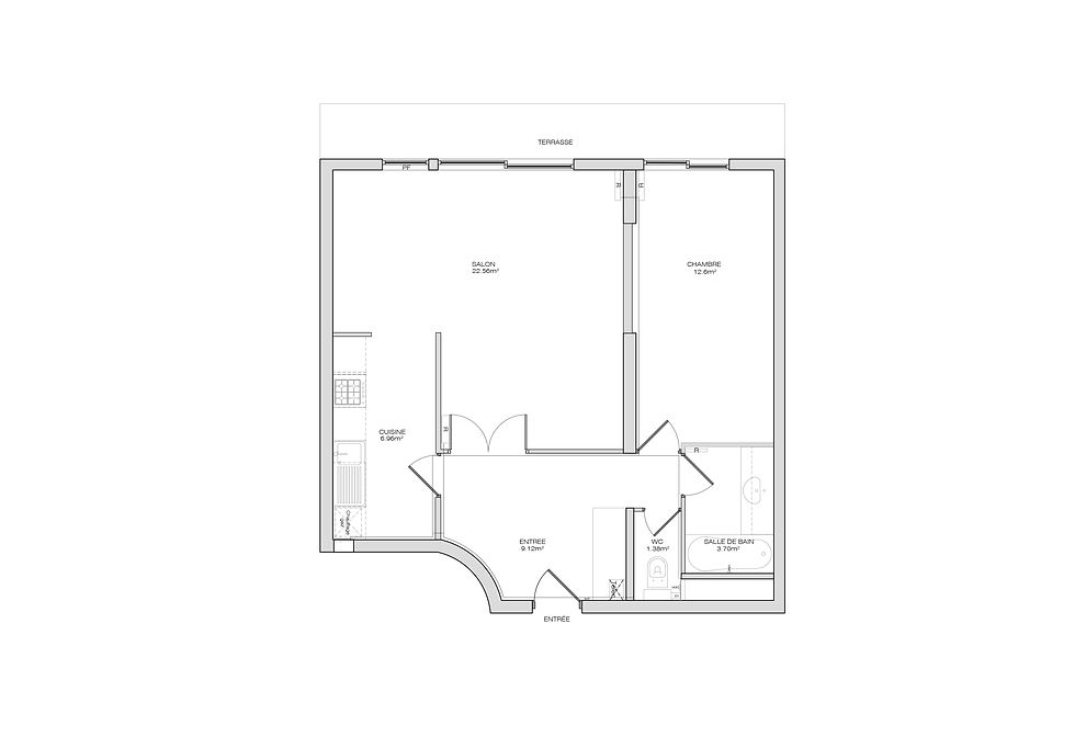 Plan existant de l'appartement