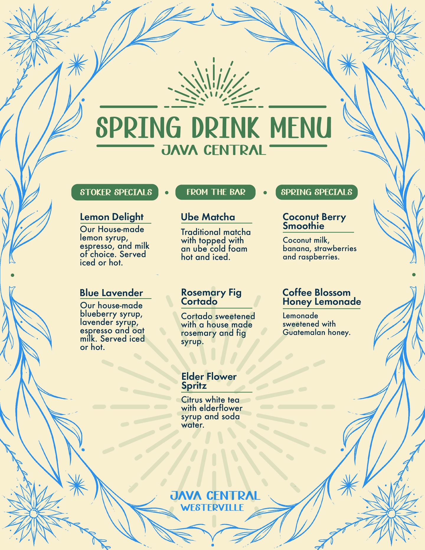 Java spring menu