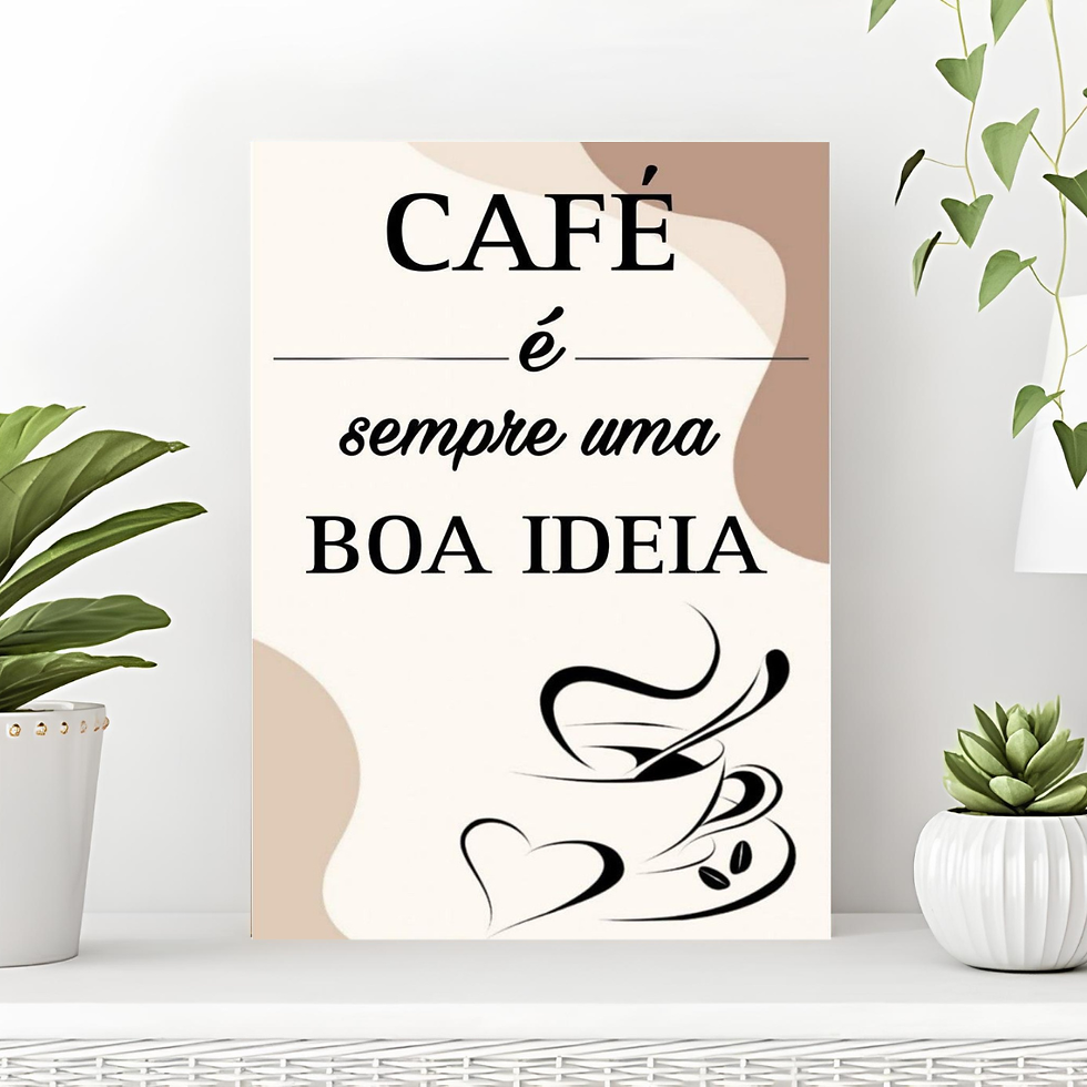 Miniatura: Quadros decorativos | Café | Revestidos em Vinil.