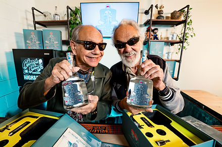 Cheech and Chong holding the vodka
