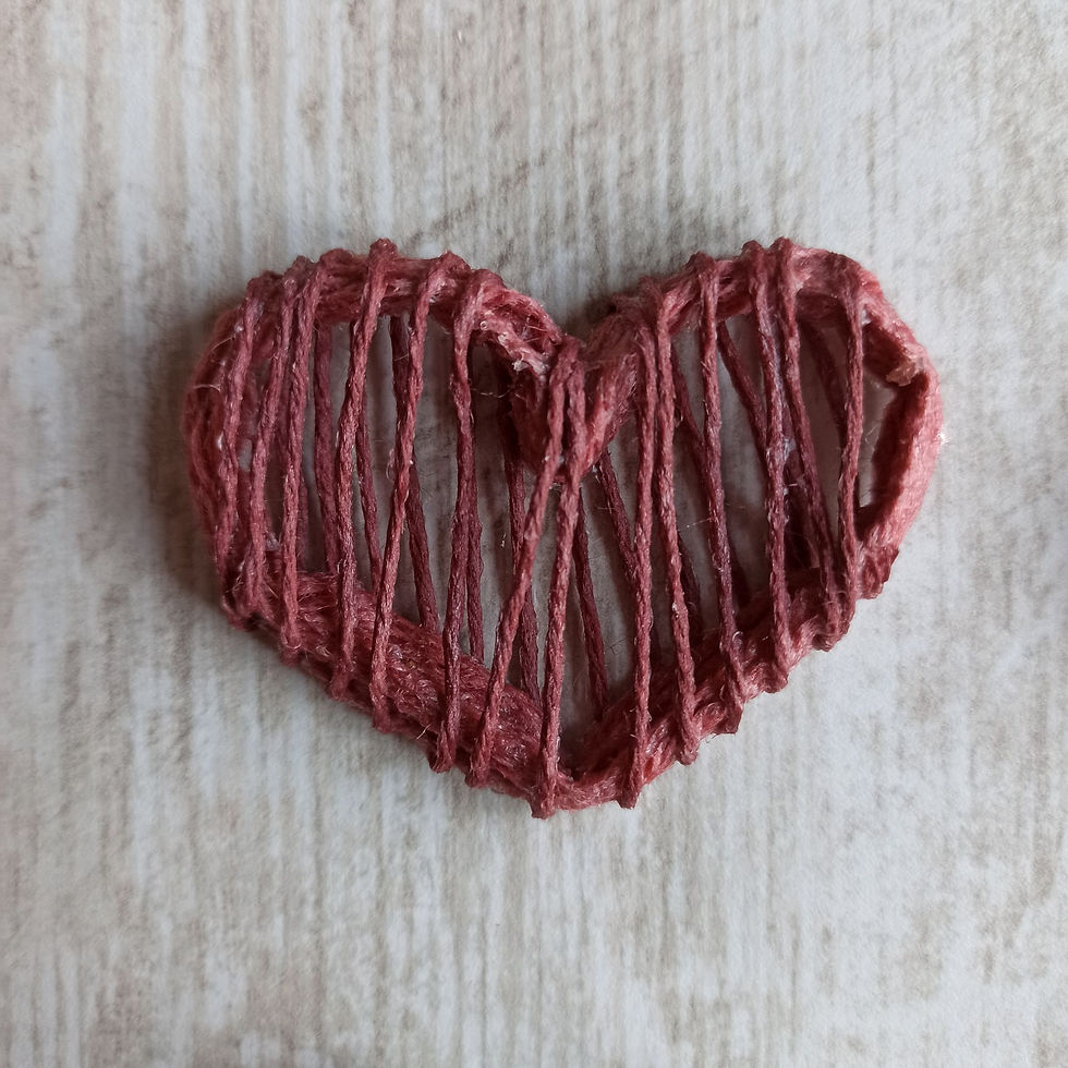 Miniature : coeur bordeau fait main