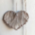 coeur en laine beige
