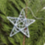 Etoile bleu clair pour une décoration de Noël poétique et écoresponsable