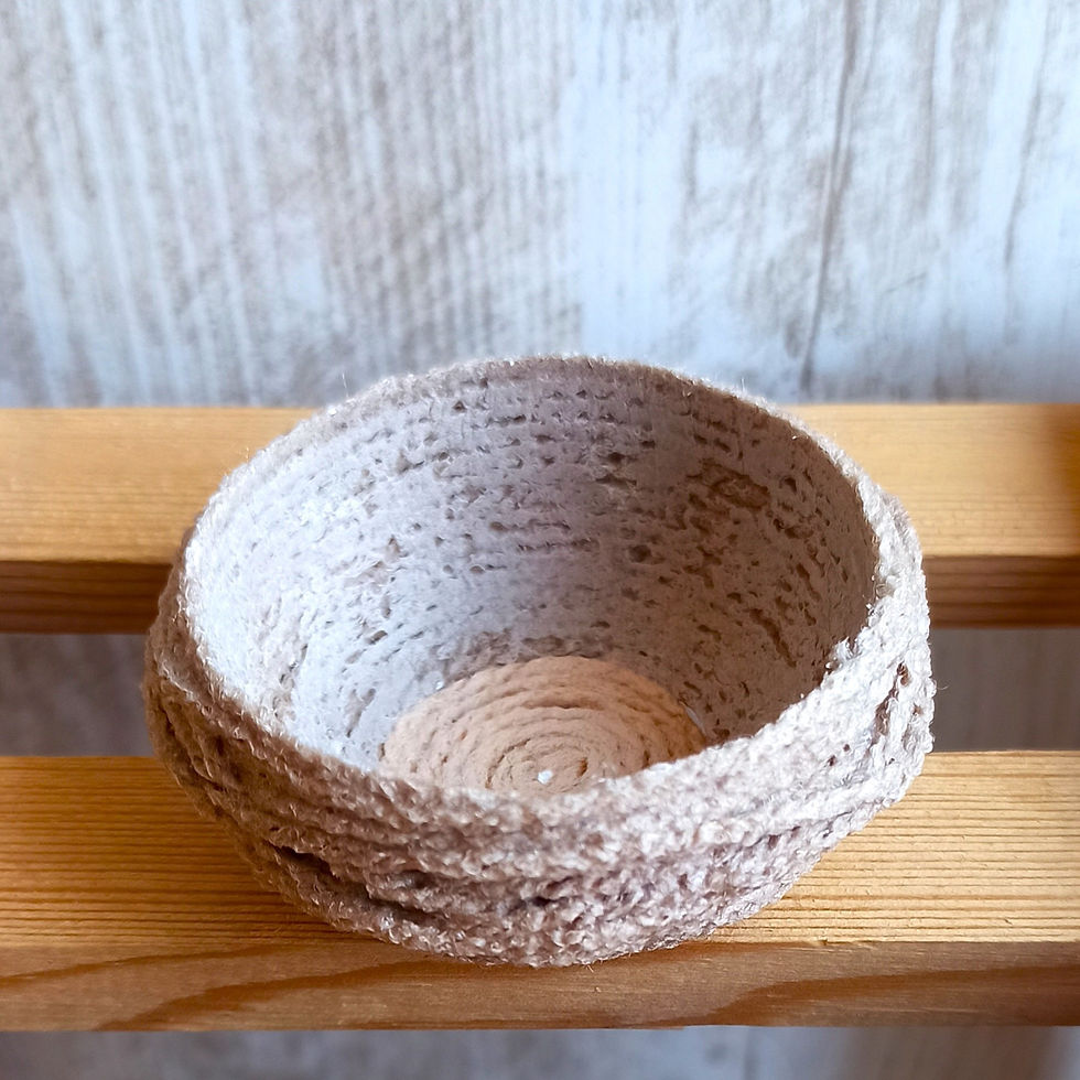 Miniature : mini panier marron fait main