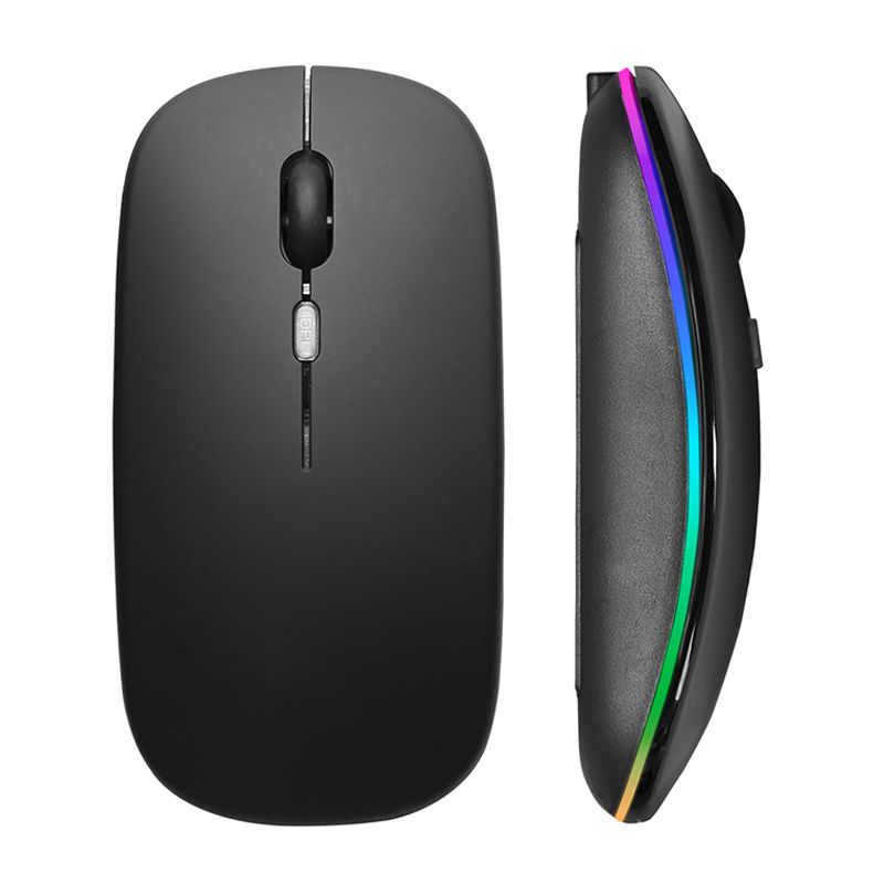 Wireless Mouse 2.4GHz Bluetooth Rechargeable Mouse Quiet Ergonomic Gaming Mouse
