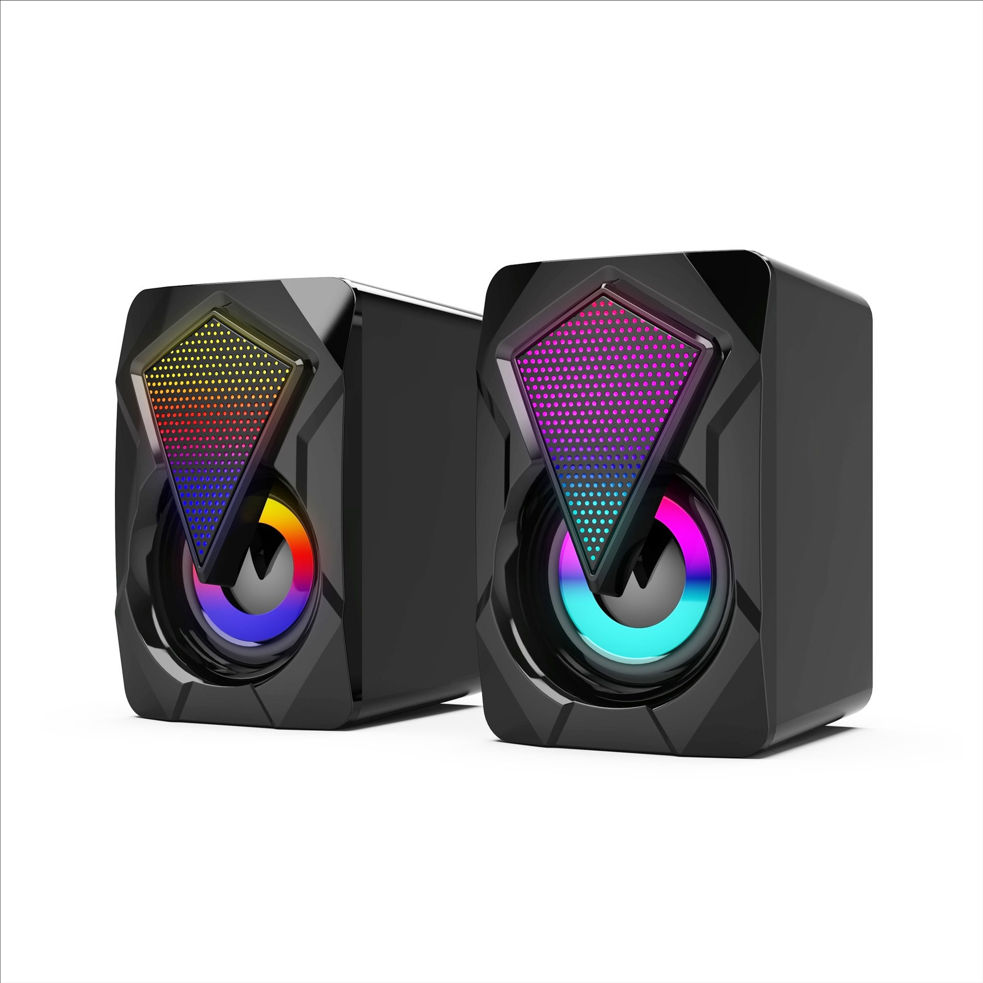 New X2 computer speaker, illuminated desktop laptop, multimedia mini wired RGB s