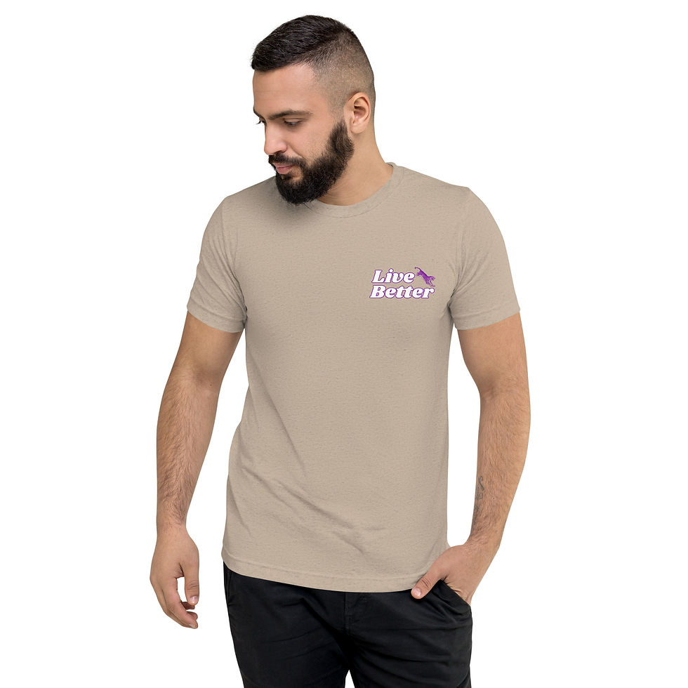 Thumbnail: Live Better Front&Back LSU Tri-Blend T-Shirt