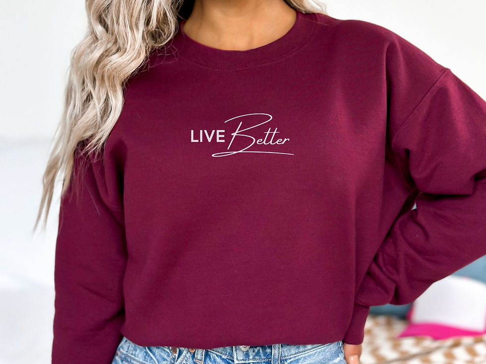 Thumbnail: Live Better Lifestyle Script Crew Neck Sweatshirt