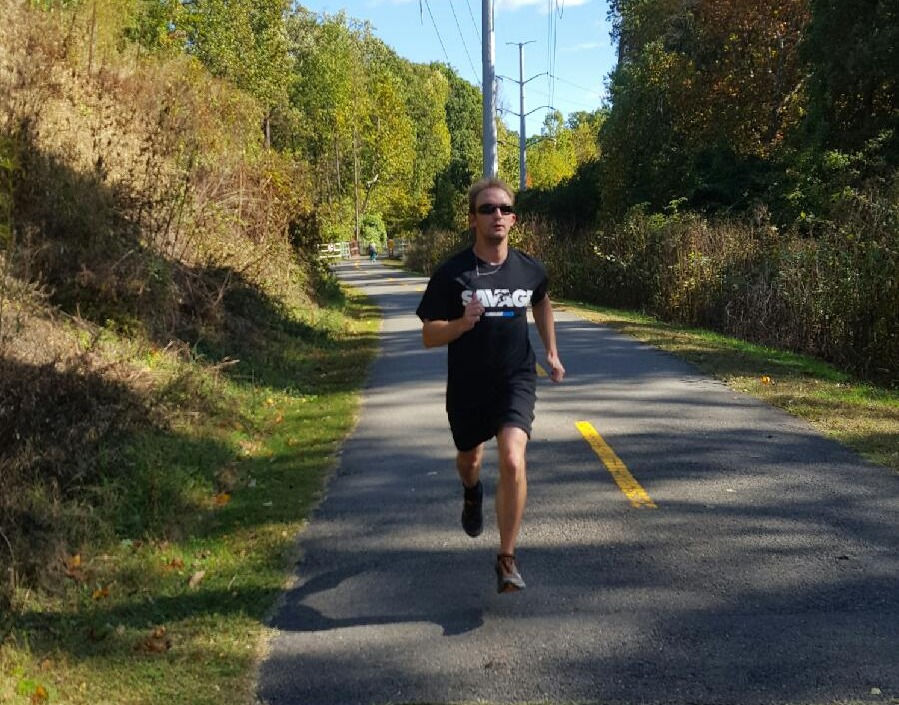 running outside