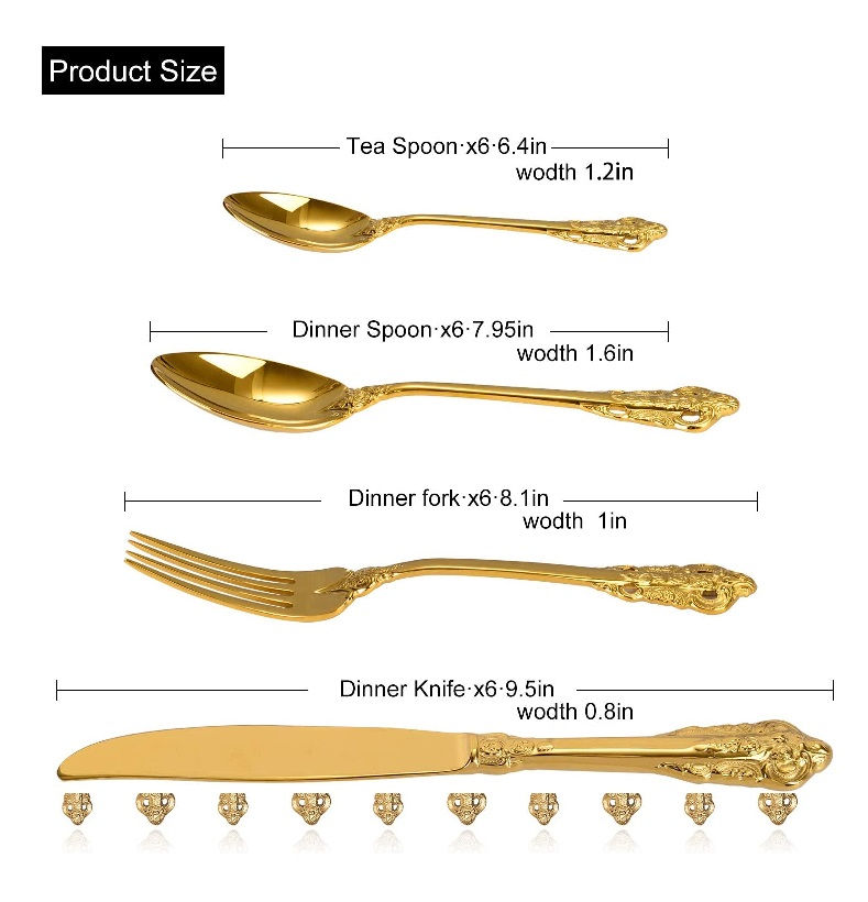 Thumbnail: 24 Piece Luxury Hand Crafted Turkish silverware set - comes with the box.