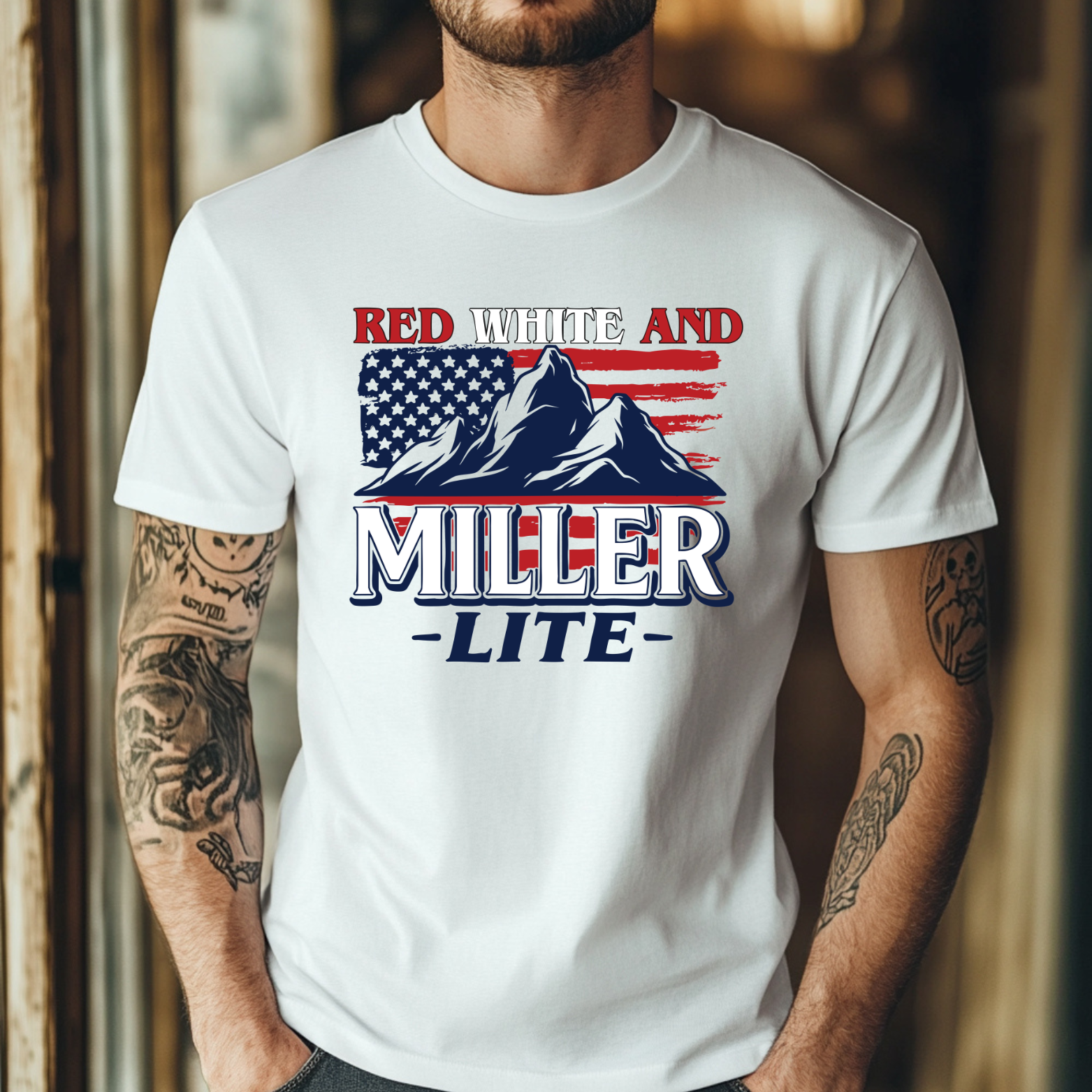 Red, white & Miller Lite 