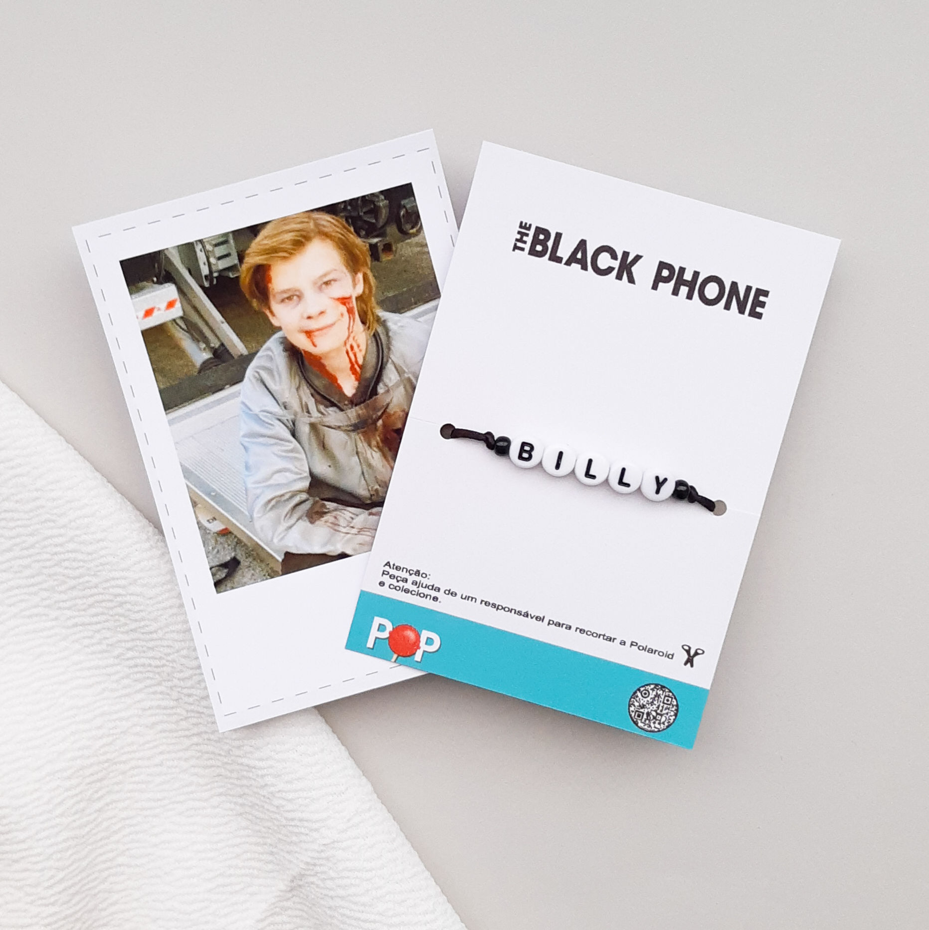 pulseira telefone preto the black phone BILLY com foto BijuxPOP
