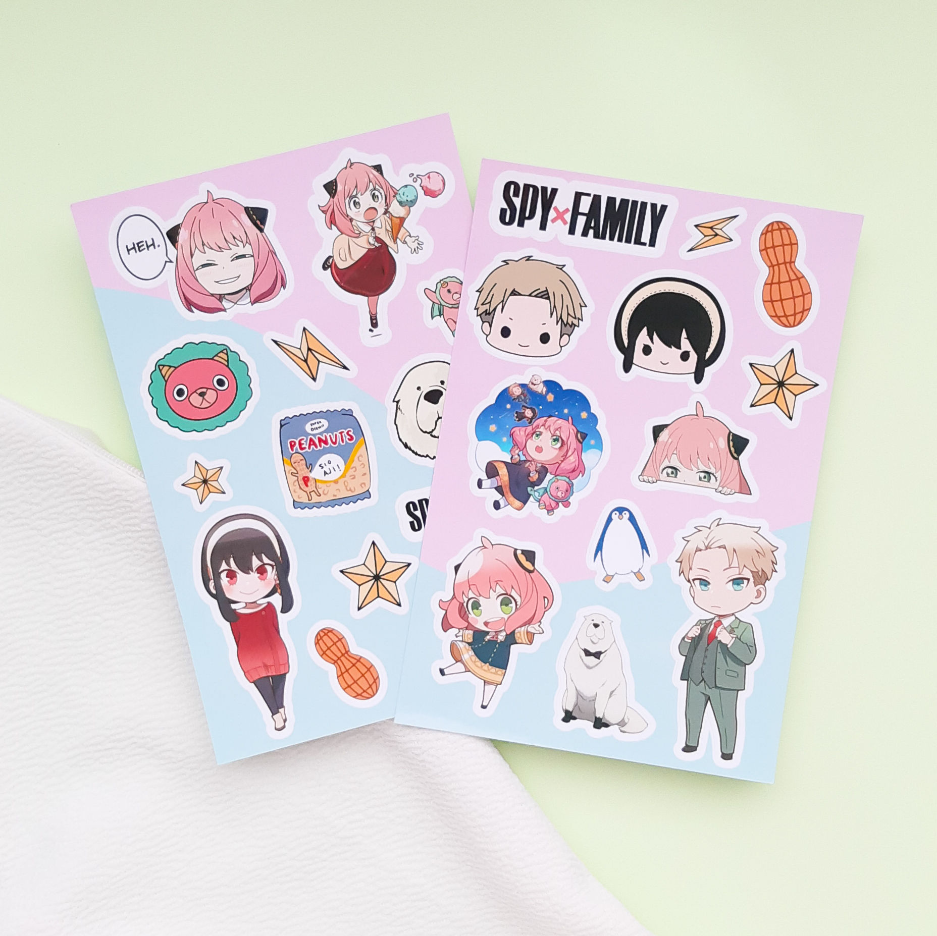 Cartelas de Adesivos - SPY x FAMILY - BijuxPOP