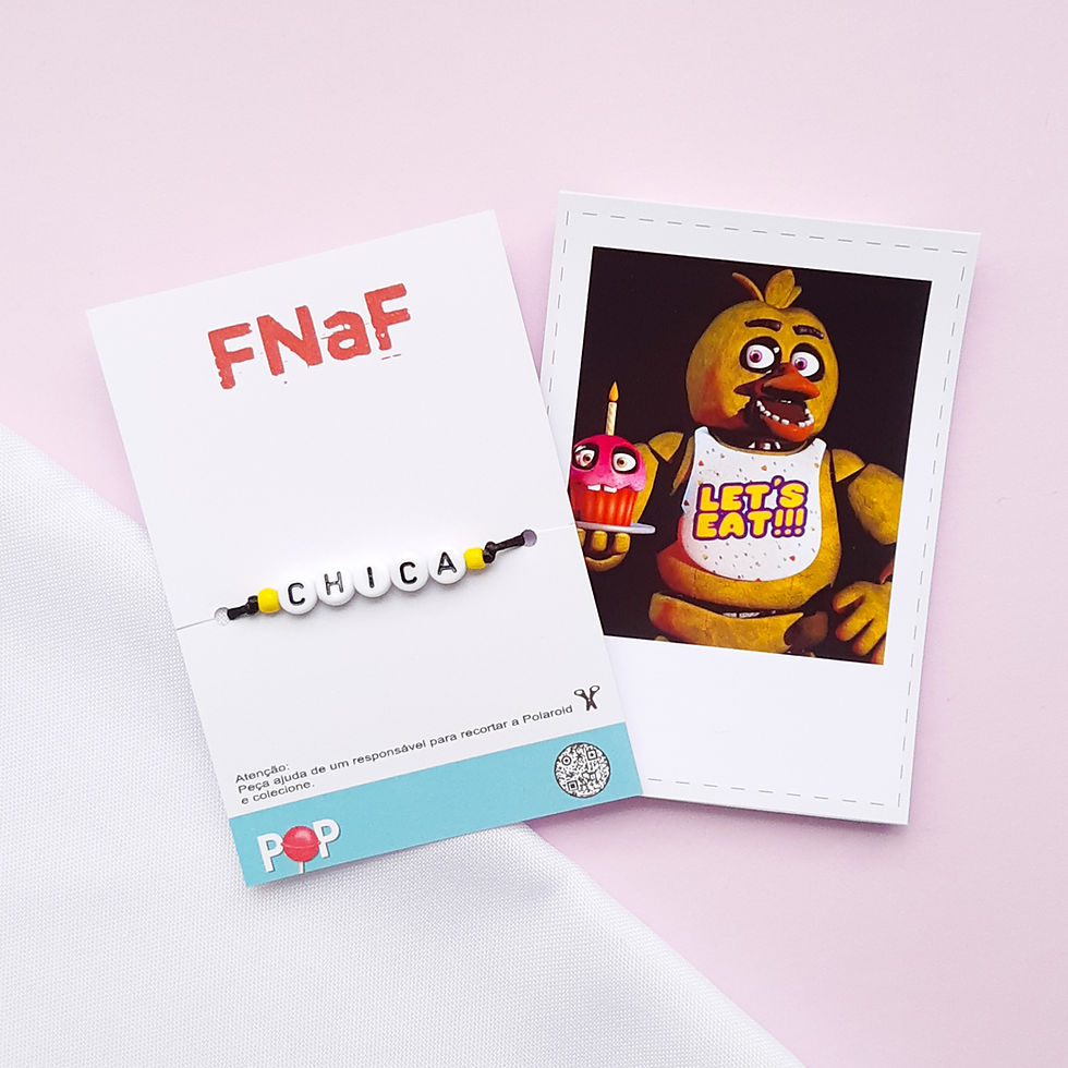 Pulseira five nights at freddy's com foto bijuxpop CHICA