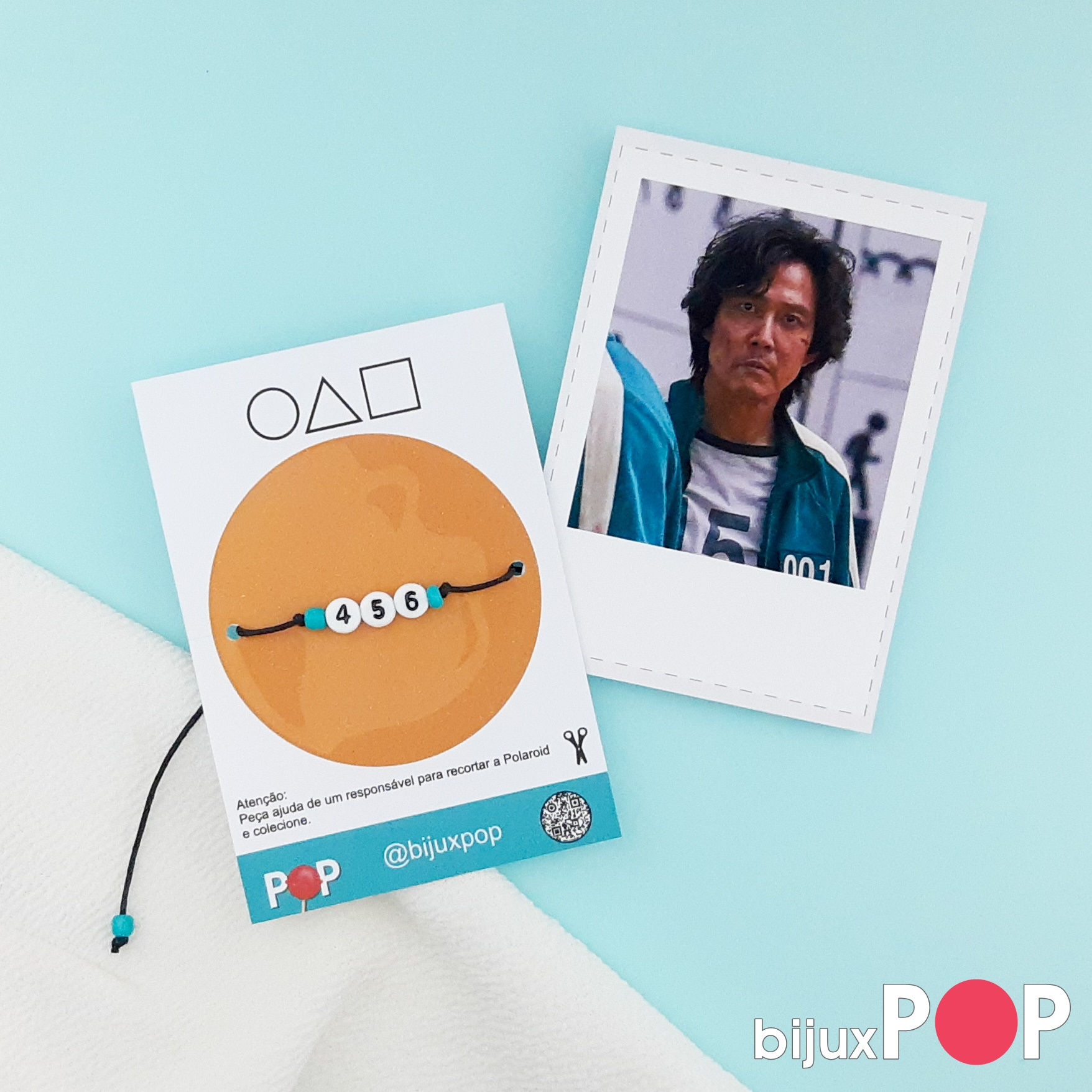 Cartela com 1 Pulseira com Número Round 6 - 456