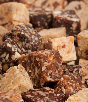 A pile of various flavors of Organic Chunks of Energy