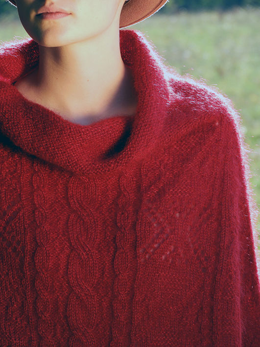 Miniature : Poncho Col vert 