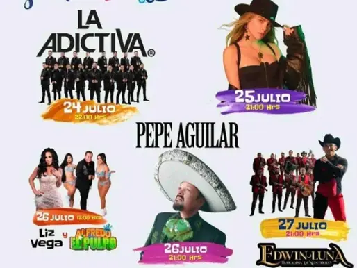 Pepe Aguilar, Belinda y Edwin Luna encabezarán los conciertos de Santa Ana 2025 en Boca del Río