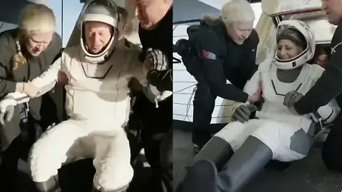 Los astronautas varados en la EEI aterrizan tras nueve meses en el espacio