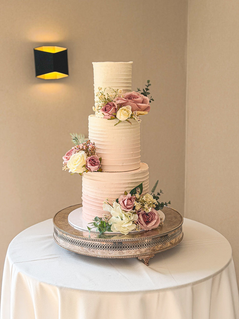 Kelly & Craig’s Romantic Buttercream Wedding Cake _ The Pear Tree