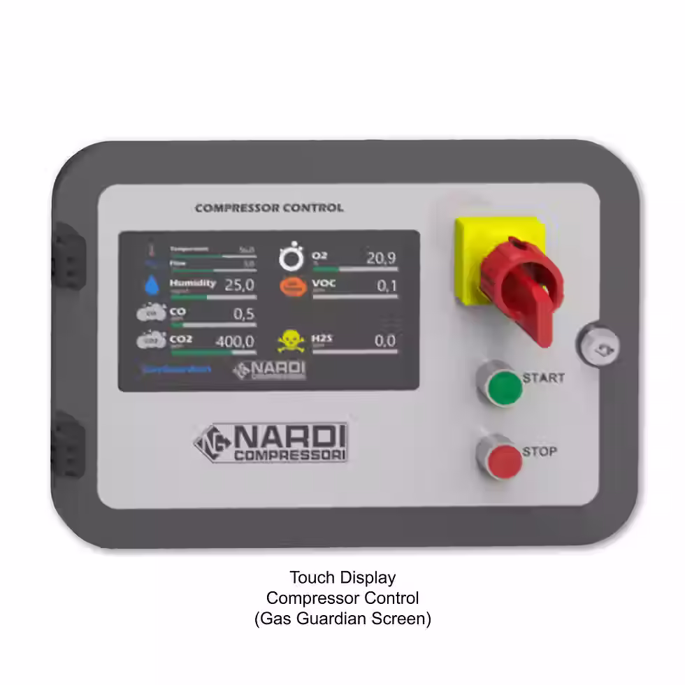 Image of Touch Display Showing Gas Guardian Screen