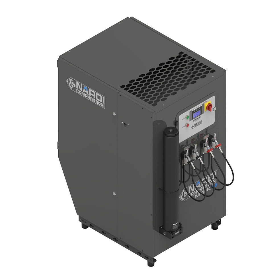Pacific M30N Nitrox high-pressure breathing air compressor with PAC2 filter.
