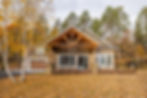 Home with modern timber framing in the autumn built by Nicklason Construction