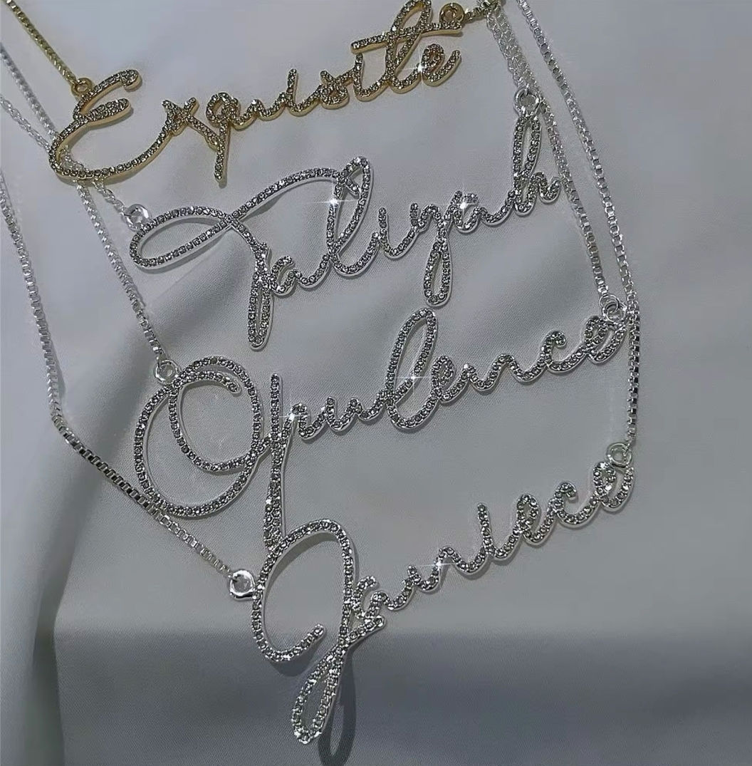 Cursive Bling Name Necklace 