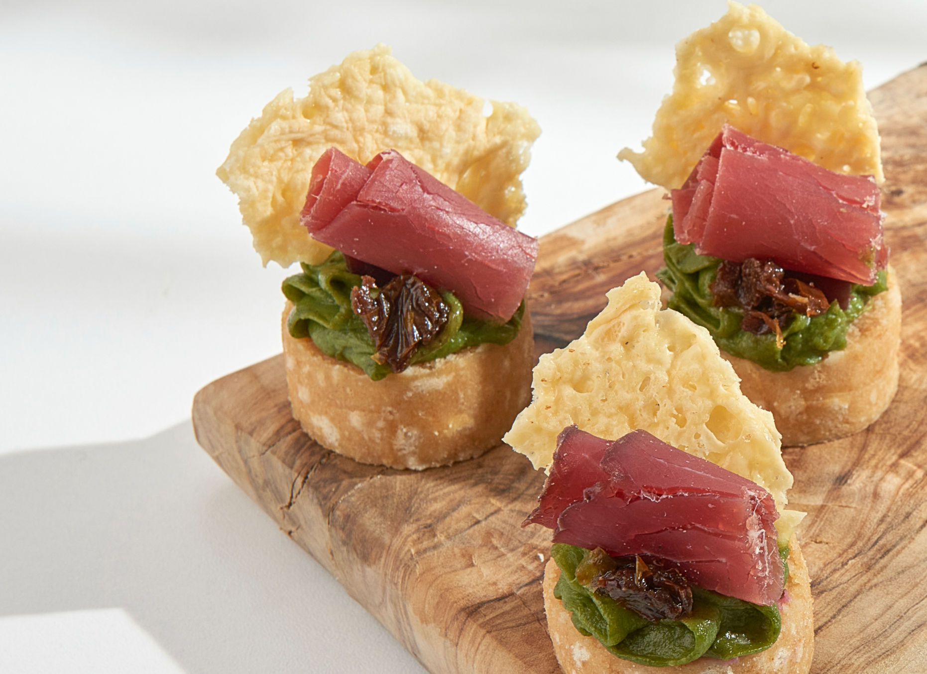 Cheesecake salé bresaola pesto