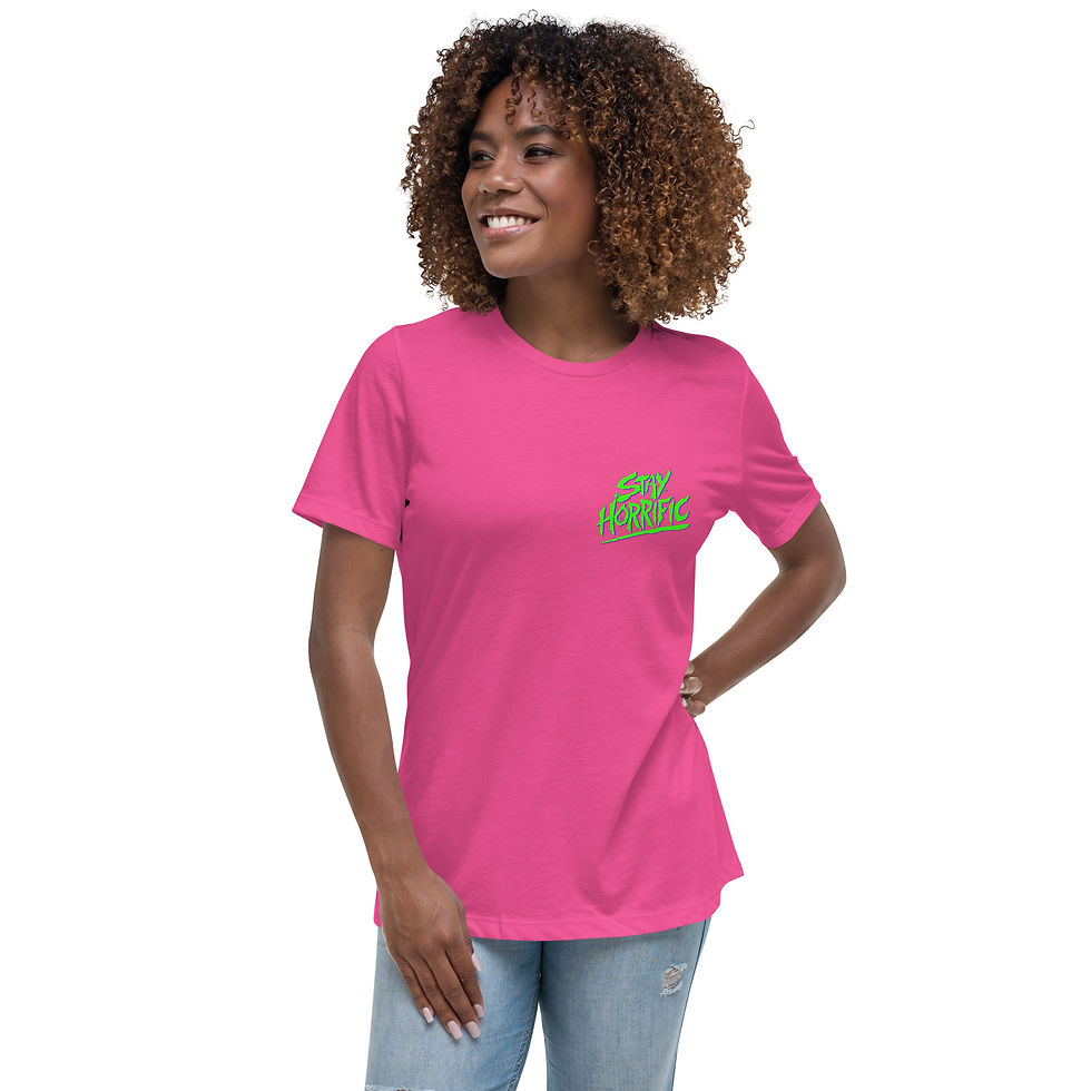 Thumbnail: Stay Horrific Women's Relaxed T-Shirt - Green