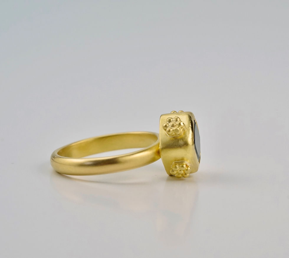 Thumbnail: 22K Gold Rhodolite Garnet Ring