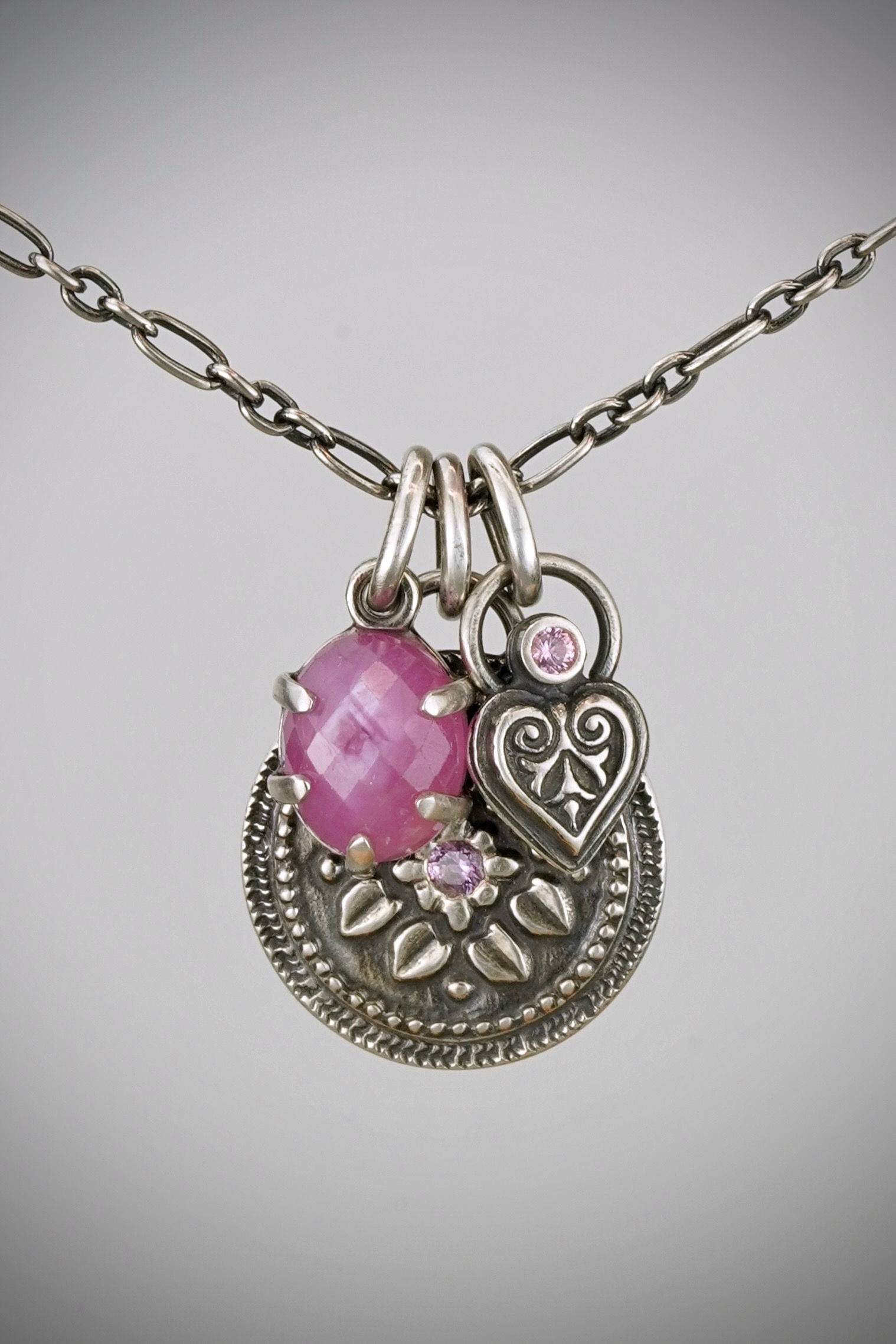Roseheart Bloom Charm Necklace