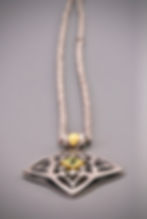Thumbnail: Peridot, Sterling and 22k Gold Layered Necklace