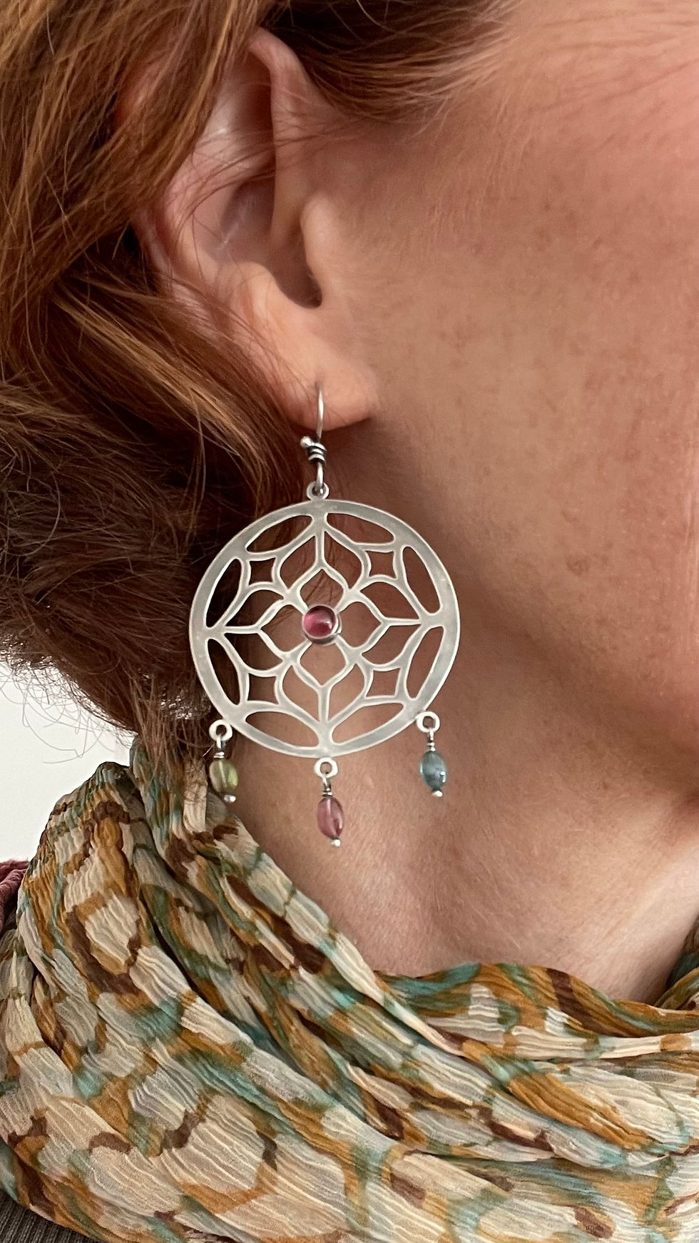 Thumbnail: Dreamcatcher Mandala Earrings