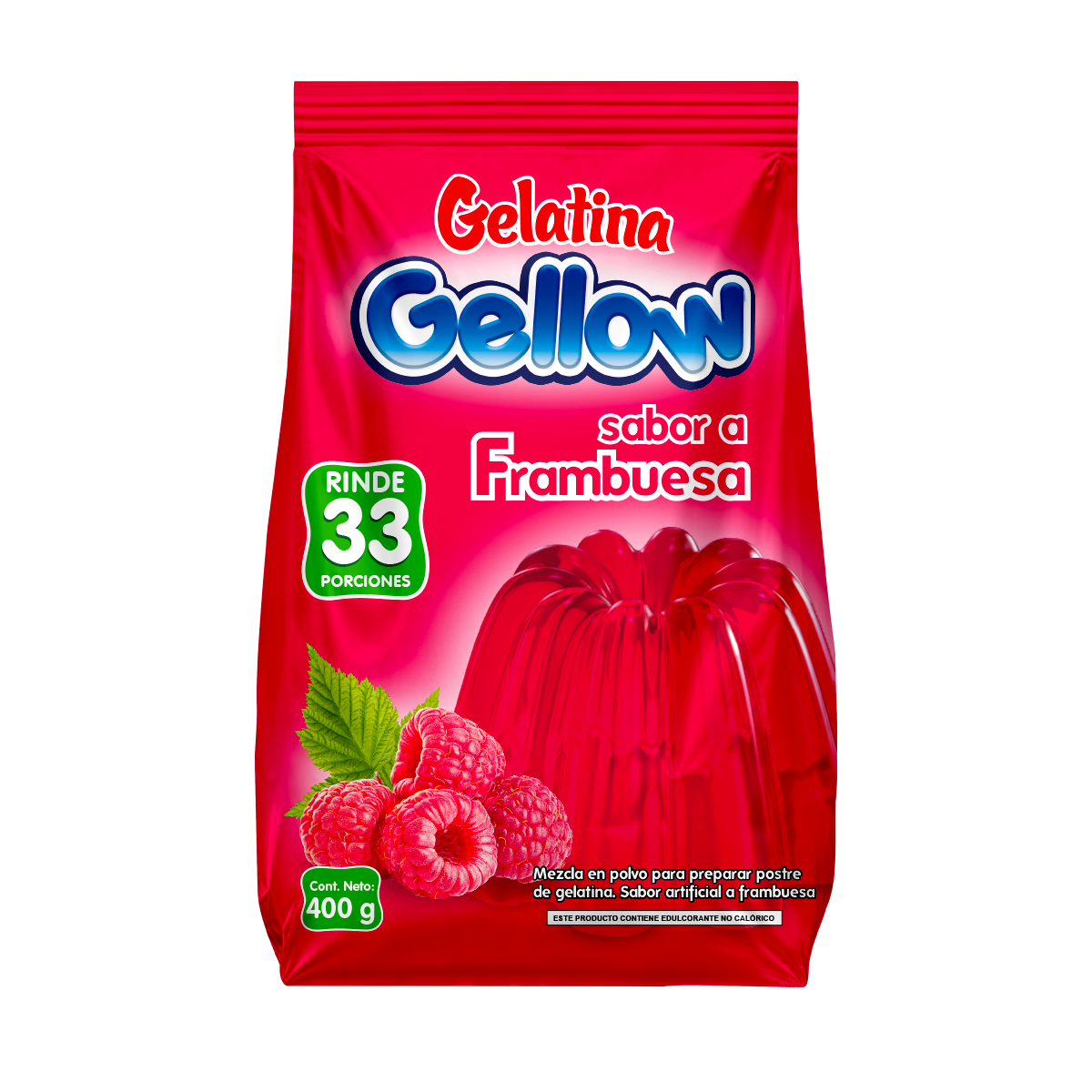 Gelatina Gellow Frambuesa