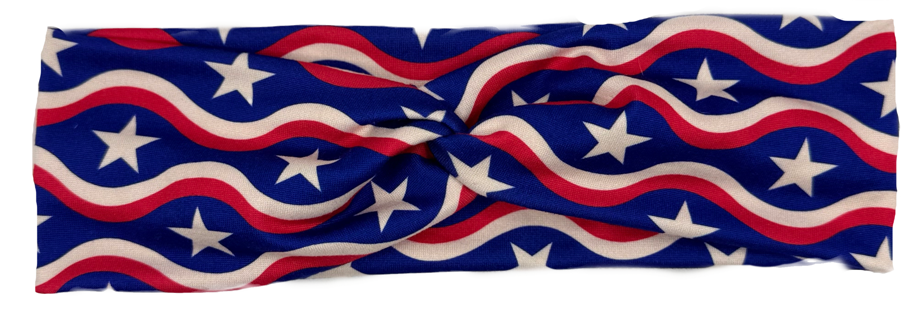 Skinny Band - Wavy Red White & Blue Stars
