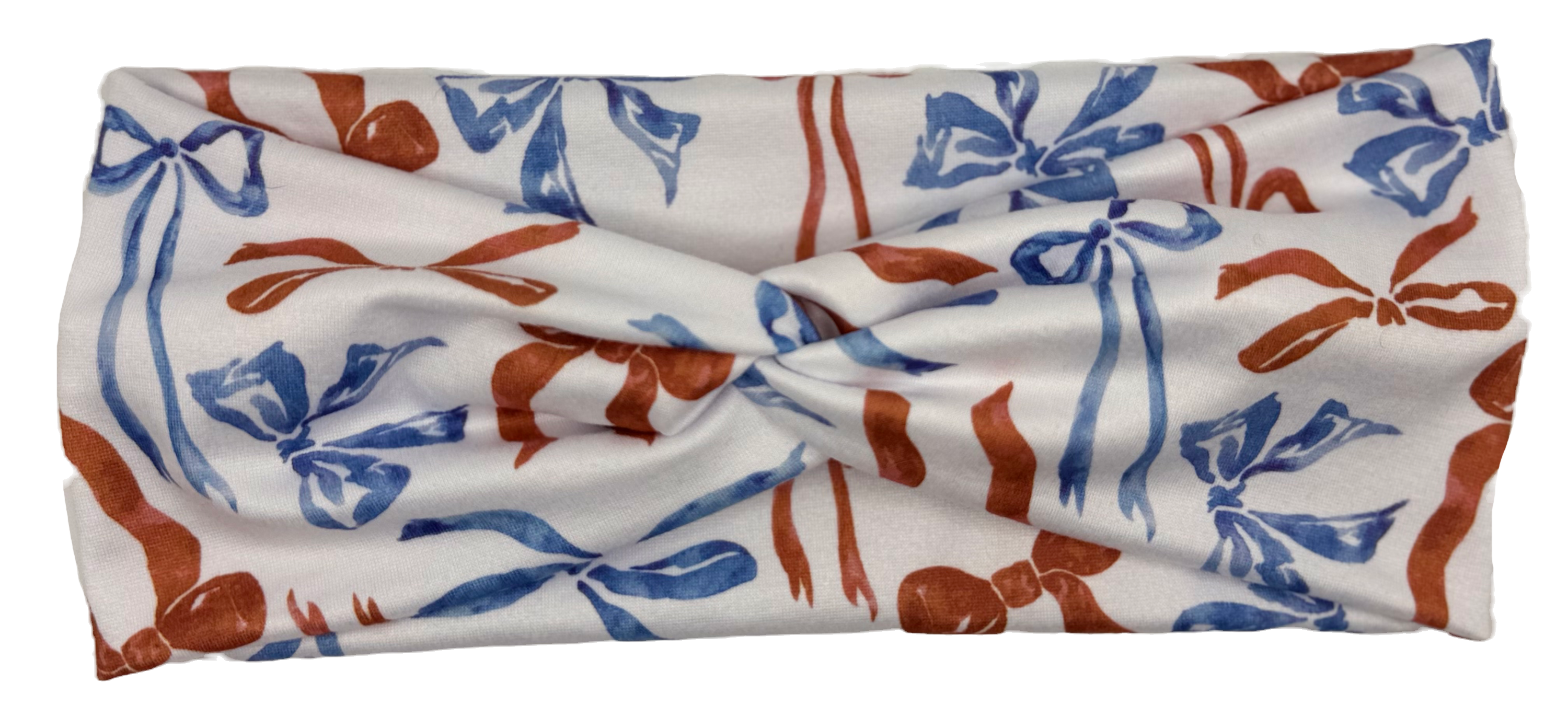 Twisted Headband - Red & Blue Bows