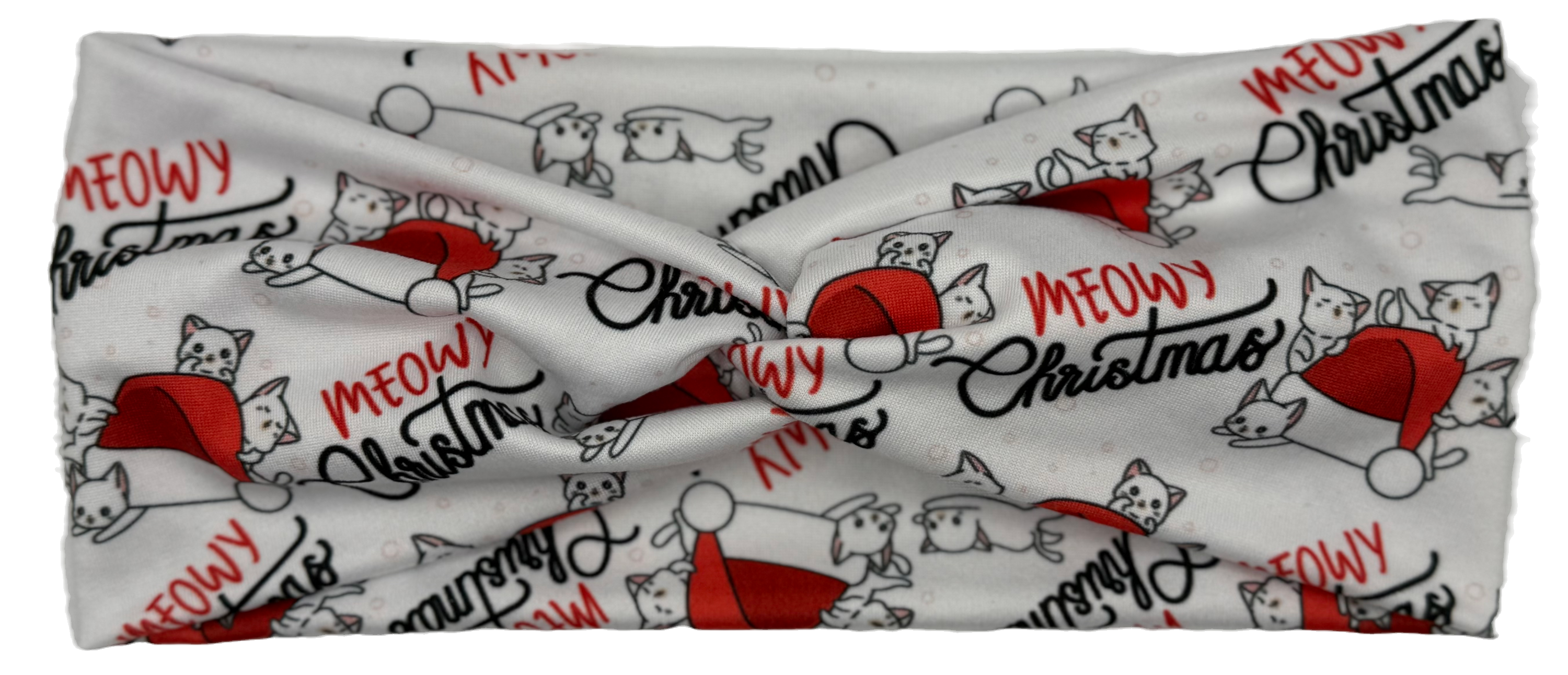 Twisted Headband - Meowy Christmas