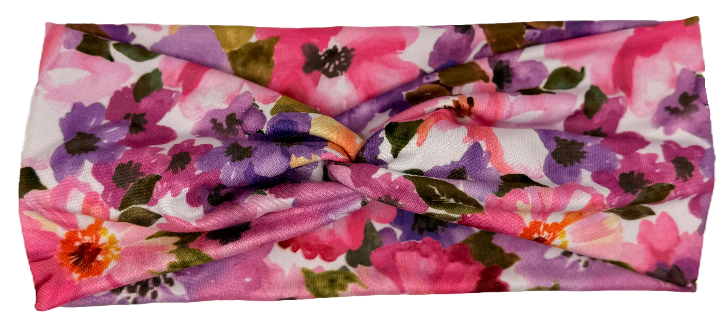 Twisted Headband - Pink & Purple Floral