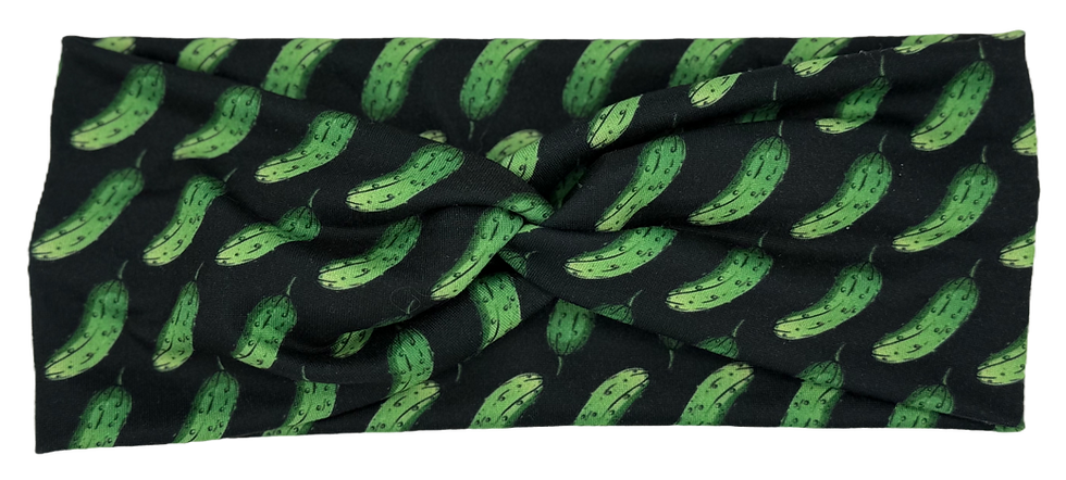 Twisted Headband - Black Pickles