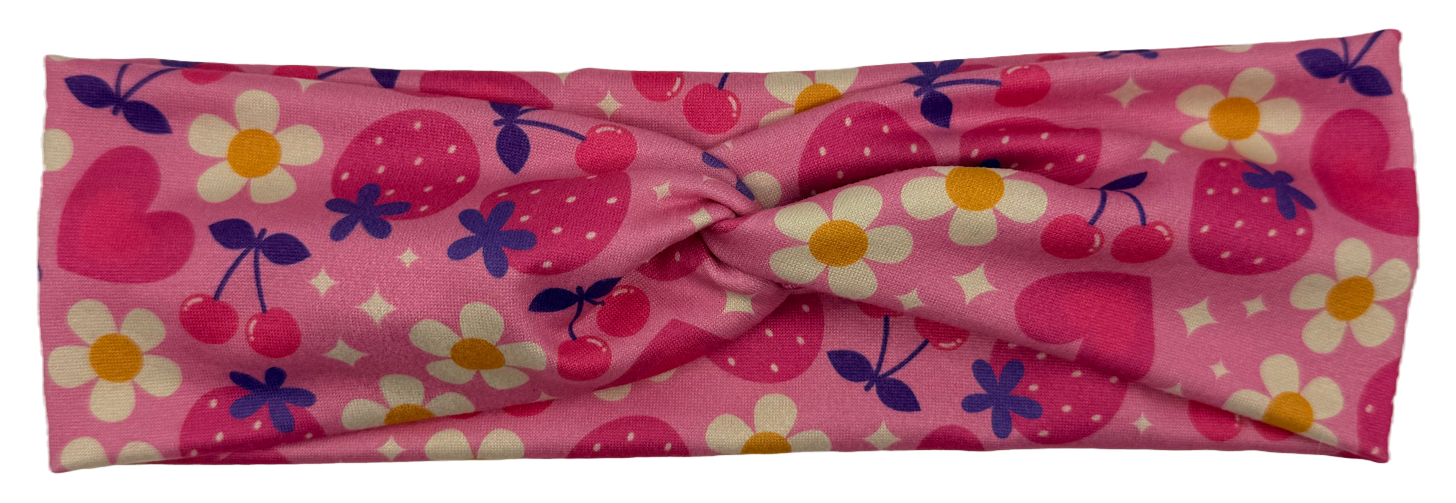 Skinny Band - Pink Sparkle Fruits & Flowers