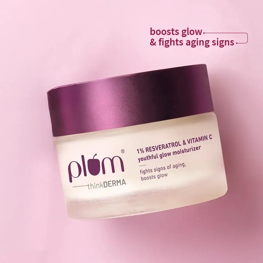 Plum 1% Resveratrol & Vitamin C Youthful Glow Moisturizer 50g