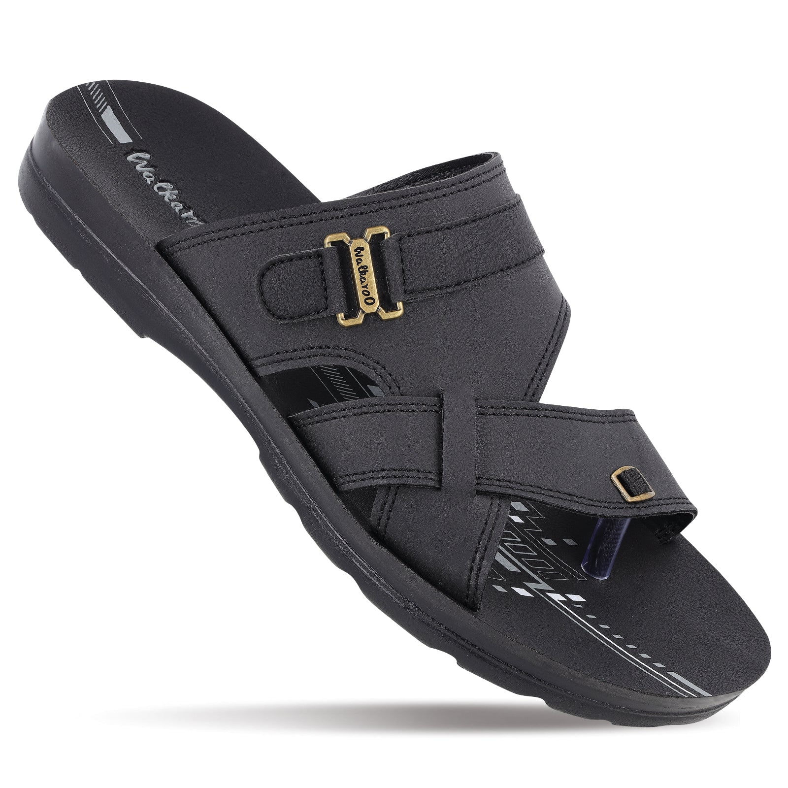 Walkaroo(WGR53203) Men's Daily Wear Sandals - Black