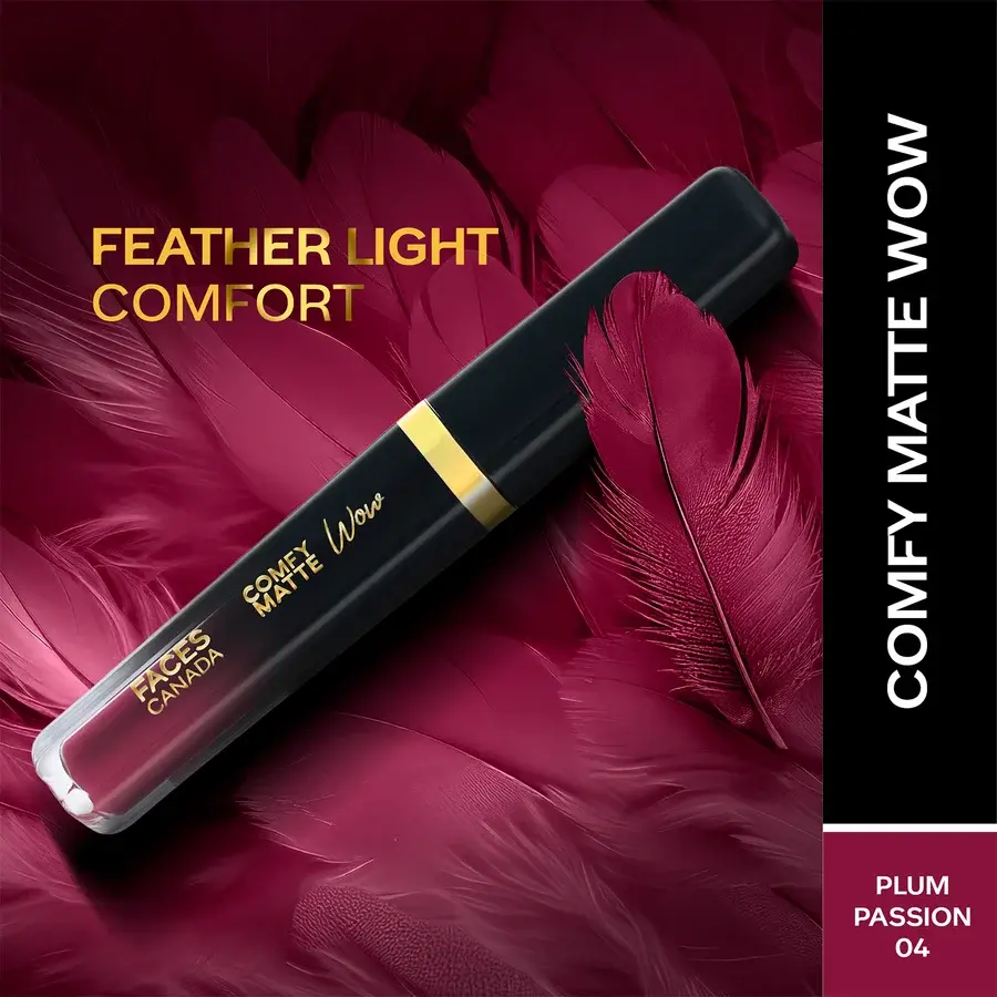 Faces Canada Comfy Matte Wow Liquid Lipstick 3.8ml Plum Passion 04