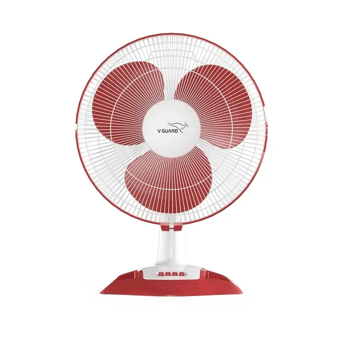 V-Guard Esfera TF Table Fan, 1350 RPM, White Red