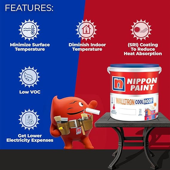 Thumbnail: Nippon Paint Walltron- Summer Cool Roof | 30% Extra | 13 Kg |10 Litre