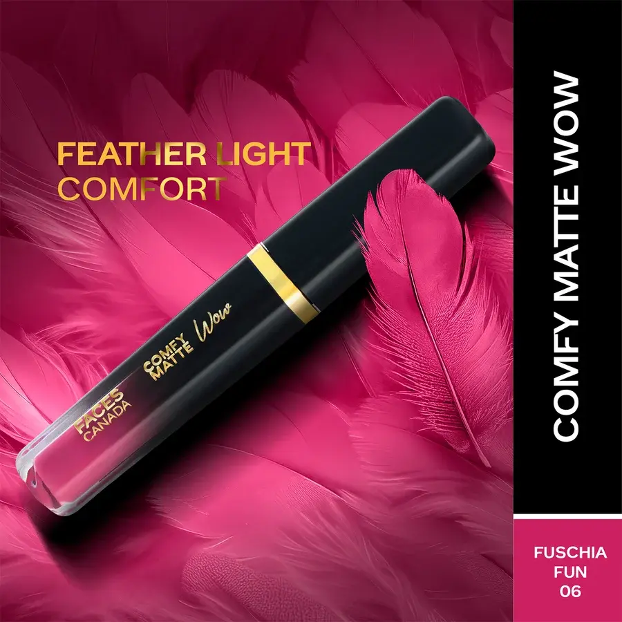 Faces Canada Comfy Matte Wow Liquid Lipstick 3.8ml Fuschia Fun 06