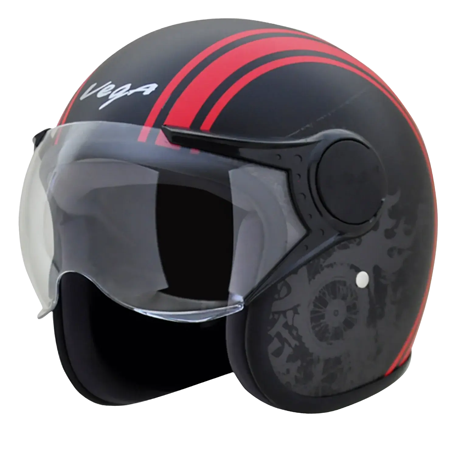 Vega Jet Old School With Visor Helmet