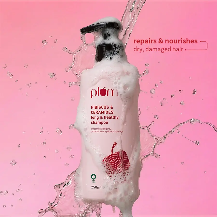 Plum Hibiscus & Ceramides Shampoo for Dry & Damaged Hair 250ml